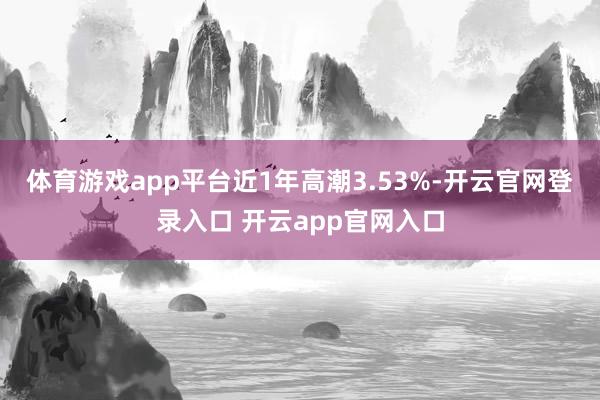 体育游戏app平台近1年高潮3.53%-开云官网登录入口 开云app官网入口