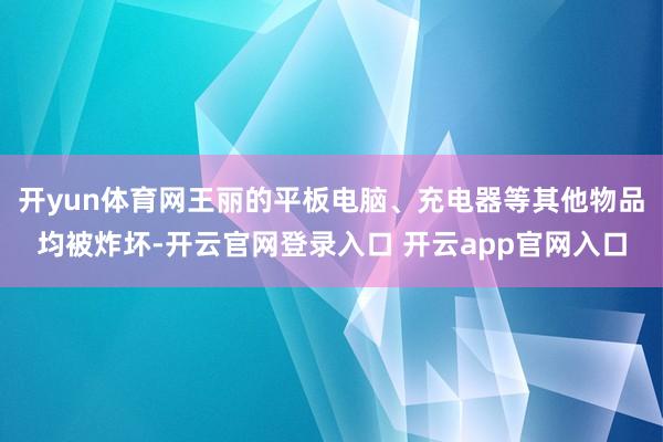 开yun体育网王丽的平板电脑、充电器等其他物品均被炸坏-开云官网登录入口 开云app官网入口
