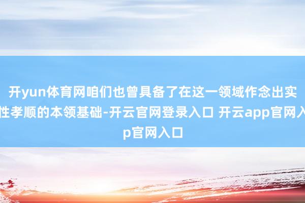 开yun体育网咱们也曾具备了在这一领域作念出实质性孝顺的本领基础-开云官网登录入口 开云app官网入口