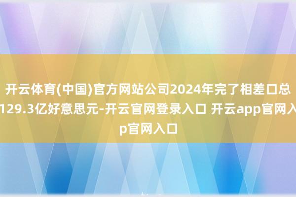 开云体育(中国)官方网站公司2024年完了相差口总数129.3亿好意思元-开云官网登录入口 开云app官网入口