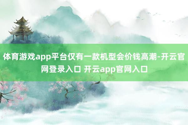 体育游戏app平台仅有一款机型会价钱高潮-开云官网登录入口 开云app官网入口