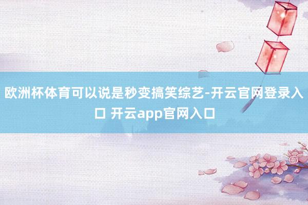 欧洲杯体育可以说是秒变搞笑综艺-开云官网登录入口 开云app官网入口
