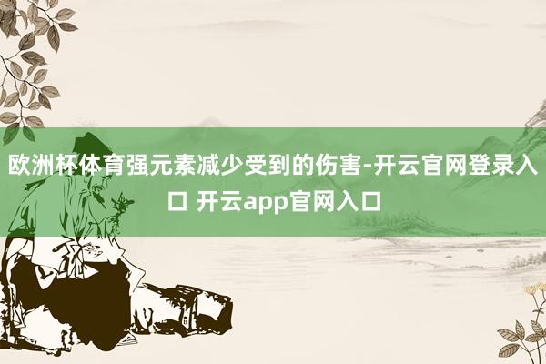 欧洲杯体育强元素减少受到的伤害-开云官网登录入口 开云app官网入口
