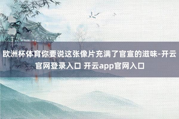 欧洲杯体育你要说这张像片充满了官宣的滋味-开云官网登录入口 开云app官网入口