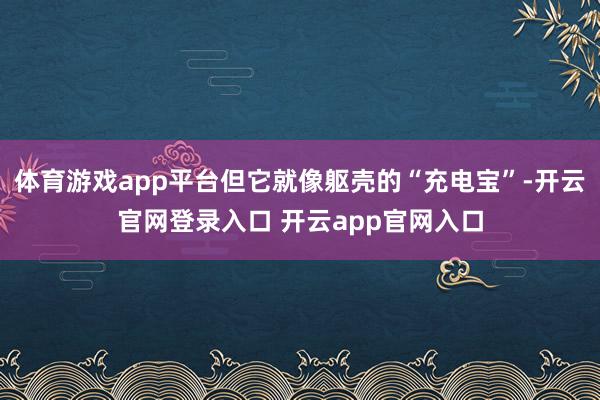 体育游戏app平台但它就像躯壳的“充电宝”-开云官网登录入口 开云app官网入口